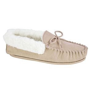 Mokkers Womens/Ladies Emily Moccasin Slippers / Stone